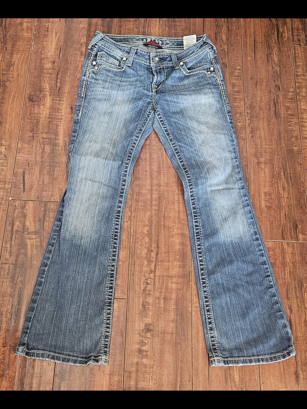 Ariat Women's Light Blue Flare Jeans - Washed Denim